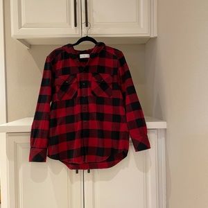 Aritzia TNA Hooded Flannel Shirt